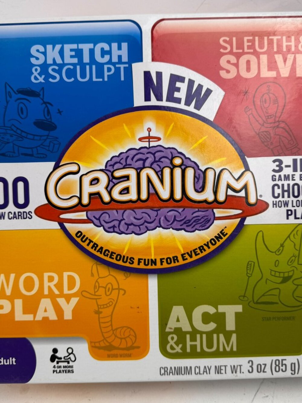 Cranium Board Game 2009 Hasbro 3in1 Foldout Board 600 Cards Adult Party Complete